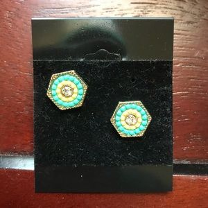 Aztec stud earring